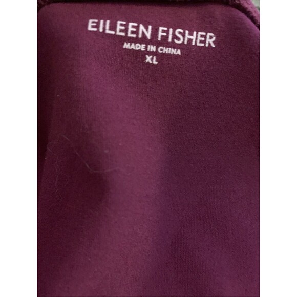 Eileen Fisher Tunic Top XL Women's Stretch Jersey Knit XL Purple Long Sleeves - Picture 3 of 8